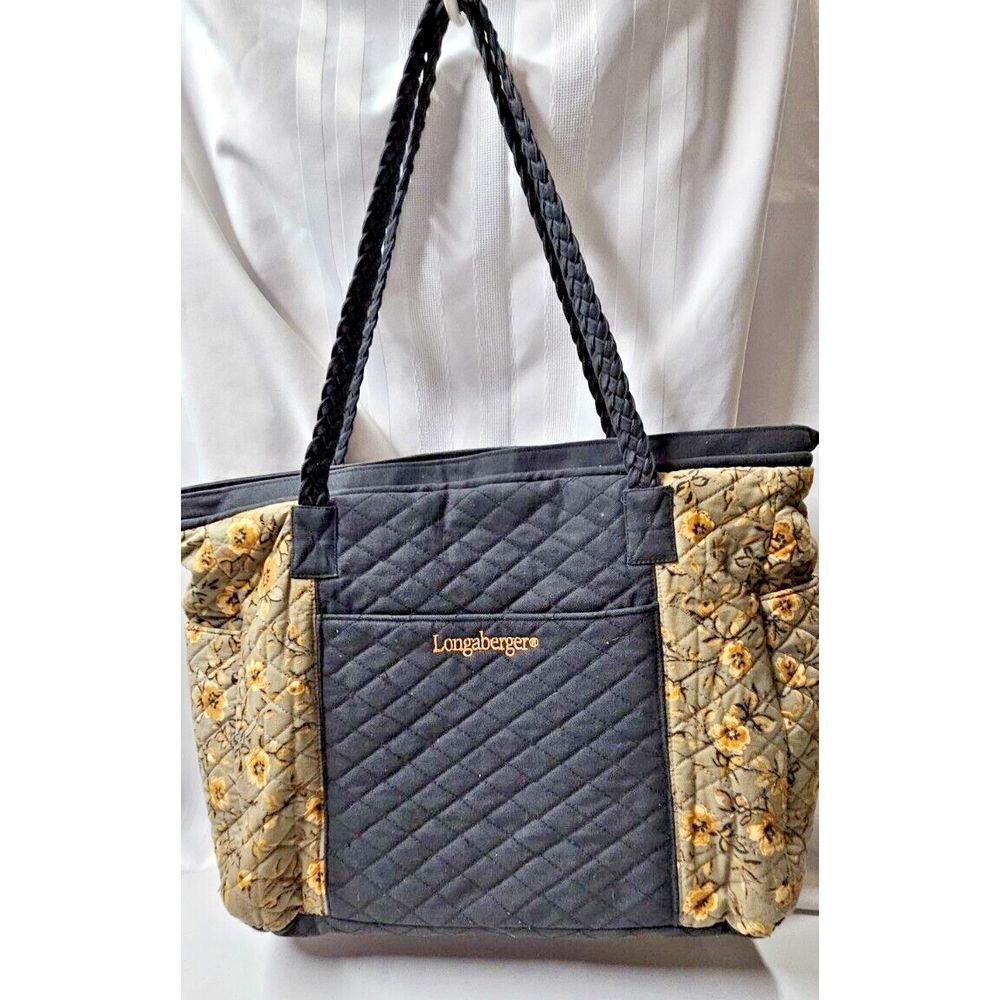 Longaberger welcome home tote coastal granny bag braided‎ handles large